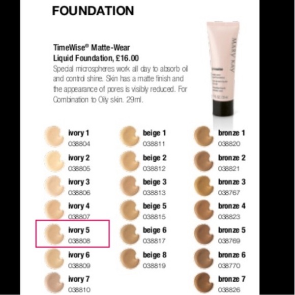 💗Mary kay timewise matte-wear liquid foundation Ivory 5 - Picture 6 of 10